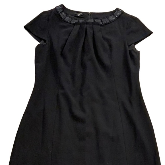 Talbots | LBD Little Black Dress Sequins Beaded Collar Size 10 - Picture 5 of 7